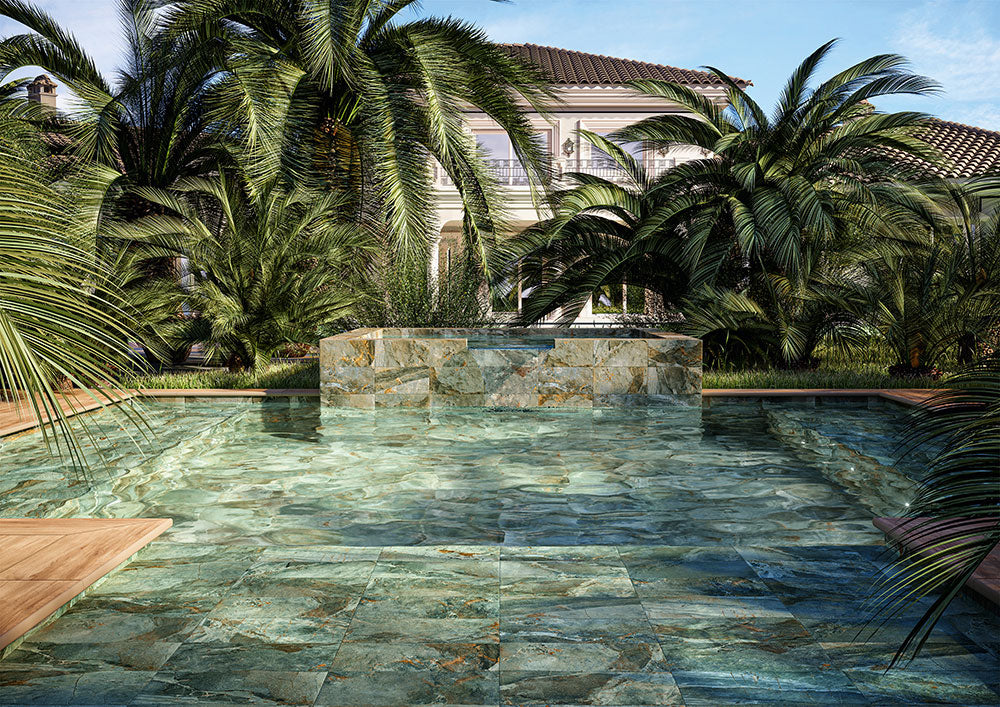Carrelage effet pierre de Bali Pietre Pietra di Bali 30,4x61 cm - mise en situation