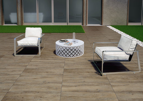 Carrelage effet bois Woodland Decapè Miele 30,4x122,2 cm - mise en situation