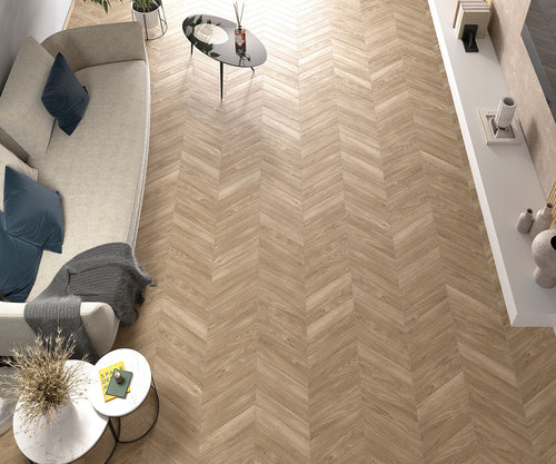 Carrelage effet bois Woodland Fjord Honning 30,4x122,2 cm - mise en situation